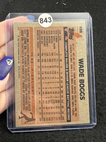Wade Boggs Hand Signed Authentic Autograph - 2
