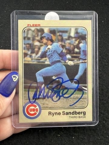 Ryne Sandberg Hand Signed Authentic Autograph: KEY WORDS: INDIAN ARTIFACT ARTIFACTS ARROWHEAD ARROWHEADS NATIVE AMERICAN MISSISSIPPIAN QUAPAW CADDO POTTERY COINS MORGAN DOLLAR PEACE DOLLAR SILVER COINS. All coins have been Sigma tested for authent