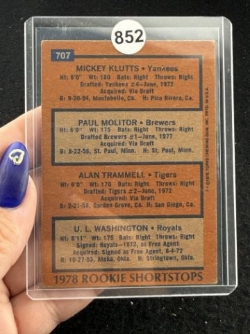 Paul Molitor Hand Signed Authentic Autograph - 2