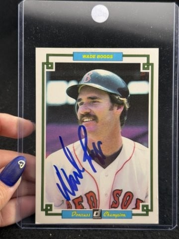Wade Boggs Hand Signed Authentic Autograph: KEY WORDS: INDIAN ARTIFACT ARTIFACTS ARROWHEAD ARROWHEADS NATIVE AMERICAN MISSISSIPPIAN QUAPAW CADDO POTTERY COINS MORGAN DOLLAR PEACE DOLLAR SILVER COINS. All coins have been Sigma tested for authent