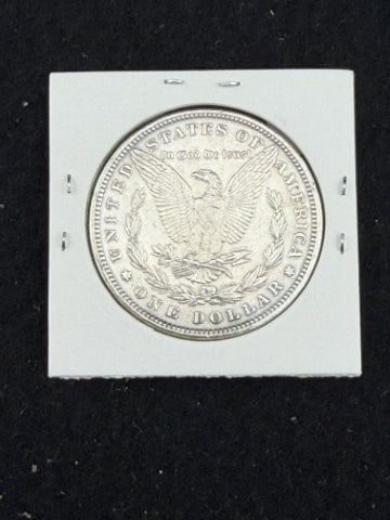 1880 UNC Morgan Silver Dollar Coin - 2