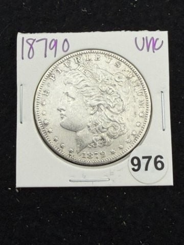 1879 O UNC Morgan Silver Dollar Coin: KEY WORDS: INDIAN ARTIFACT ARTIFACTS ARROWHEAD ARROWHEADS NATIVE AMERICAN MISSISSIPPIAN QUAPAW CADDO POTTERY COINS MORGAN DOLLAR PEACE DOLLAR SILVER COINS. All coins have been Sigma tested for authent