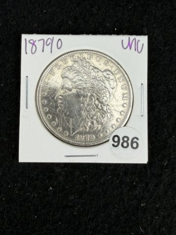 1879 O UNC Morgan Silver Dollar Coin: KEY WORDS: INDIAN ARTIFACT ARTIFACTS ARROWHEAD ARROWHEADS NATIVE AMERICAN MISSISSIPPIAN QUAPAW CADDO POTTERY COINS MORGAN DOLLAR PEACE DOLLAR SILVER COINS. All coins have been Sigma tested for authent
