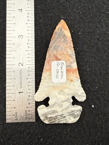 E-Notch Thebes from Franklin County, Ohio Indian Artifact Arrowhead (1 of 3)