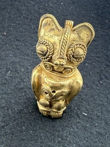 Tumbaga Tairona Gold Figurine UNKNOWN MATERIAL: KEY WORDS: INDIAN ARTIFACT ARTIFACTS ARROWHEAD ARROWHEADS NATIVE AMERICAN MISSISSIPPIAN QUAPAW CADDO POTTERY COINS MORGAN DOLLAR PEACE DOLLAR SILVER COINS. All coins have been Sigma tested for authent
