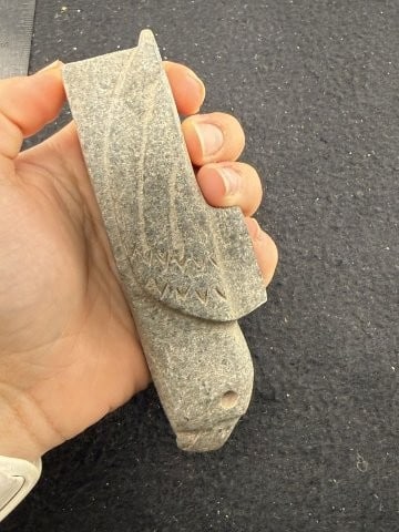 Hawk Effigy Stone Pipe Indian Artifact Arrowhead - 6