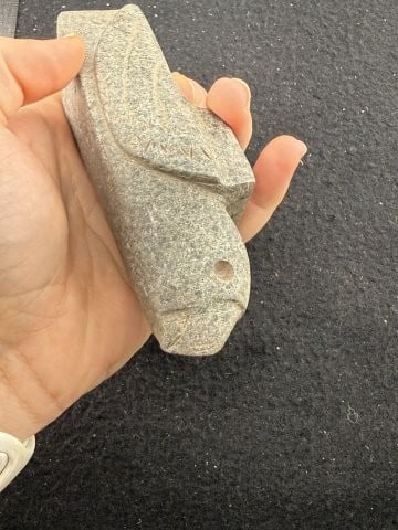 Hawk Effigy Stone Pipe Indian Artifact Arrowhead - 7
