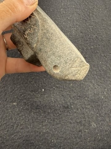 Hawk Effigy Stone Pipe Indian Artifact Arrowhead - 8