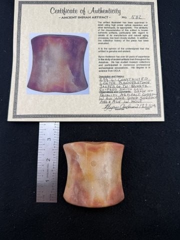 Bannerstone with Byron Anderson COA from Jasper County, Tennessee ex - Fred Smith Collection Indian (1 of 9)