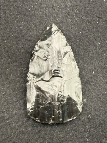 Obsidian Blade Indian Artifact Arrowhead - 2