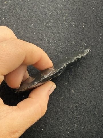 Obsidian Blade Indian Artifact Arrowhead - 3