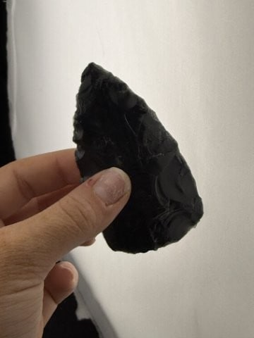 Obsidian Blade Indian Artifact Arrowhead - 4
