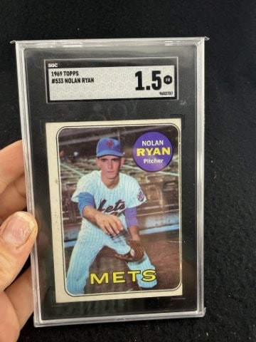 1969 Topps Nolan Ryan Baseball Card: KEY WORDS: INDIAN ARTIFACT ARTIFACTS ARROWHEAD ARROWHEADS NATIVE AMERICAN MISSISSIPPIAN QUAPAW CADDO POTTERY COINS MORGAN DOLLAR PEACE DOLLAR SILVER COINS. All coins have been Sigma tested for authent