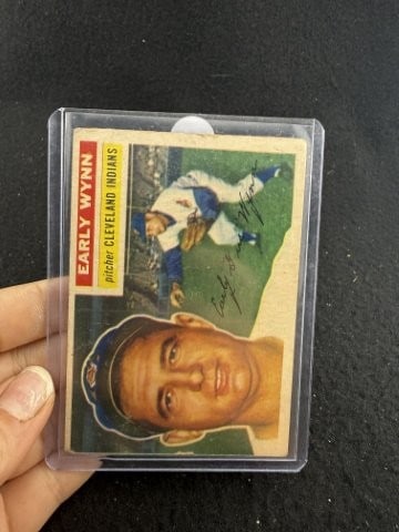 1956 Topps Early Wynn Baseball Card: KEY WORDS: INDIAN ARTIFACT ARTIFACTS ARROWHEAD ARROWHEADS NATIVE AMERICAN MISSISSIPPIAN QUAPAW CADDO POTTERY COINS MORGAN DOLLAR PEACE DOLLAR SILVER COINS. All coins have been Sigma tested for authent
