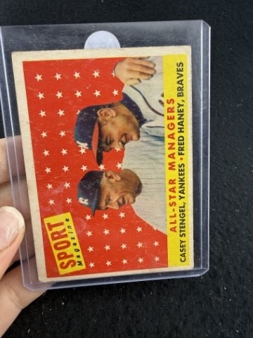 All-Star Managers Baseball Card: KEY WORDS: INDIAN ARTIFACT ARTIFACTS ARROWHEAD ARROWHEADS NATIVE AMERICAN MISSISSIPPIAN QUAPAW CADDO POTTERY COINS MORGAN DOLLAR PEACE DOLLAR SILVER COINS. All coins have been Sigma tested for