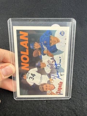 Nolan Ryan Hand Signed Authentic Autograph: KEY WORDS: INDIAN ARTIFACT ARTIFACTS ARROWHEAD ARROWHEADS NATIVE AMERICAN MISSISSIPPIAN QUAPAW CADDO POTTERY COINS MORGAN DOLLAR PEACE DOLLAR SILVER COINS. All coins have been Sigma tested for authent