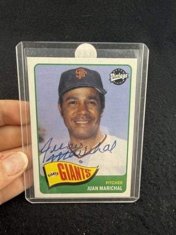 Juan Marichal Hand Signed Authentic Autograph: KEY WORDS: INDIAN ARTIFACT ARTIFACTS ARROWHEAD ARROWHEADS NATIVE AMERICAN MISSISSIPPIAN QUAPAW CADDO POTTERY COINS MORGAN DOLLAR PEACE DOLLAR SILVER COINS. All coins have been Sigma tested for