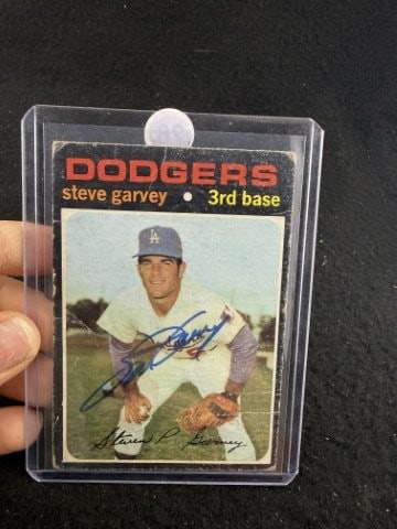 Steve Garvey Hand Signed Authentic Autograph: KEY WORDS: INDIAN ARTIFACT ARTIFACTS ARROWHEAD ARROWHEADS NATIVE AMERICAN MISSISSIPPIAN QUAPAW CADDO POTTERY COINS MORGAN DOLLAR PEACE DOLLAR SILVER COINS. All coins have been Sigma tested for