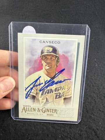 Jose Canseco Hand Signed Authentic Autograph: KEY WORDS: INDIAN ARTIFACT ARTIFACTS ARROWHEAD ARROWHEADS NATIVE AMERICAN MISSISSIPPIAN QUAPAW CADDO POTTERY COINS MORGAN DOLLAR PEACE DOLLAR SILVER COINS. All coins have been Sigma tested for authent
