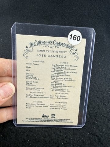 Jose Canseco Hand Signed Authentic Autograph - 2
