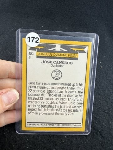 Jose Canseco Hand Signed Authentic Autograph - 2