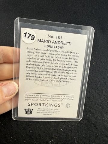Mario Andretti Hand Signed Authentic Autograph - 2