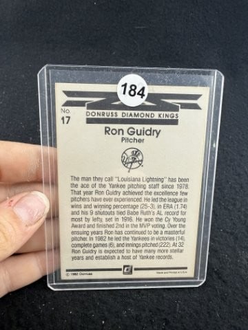 Ron Guidry Hand Signed Authentic Autograph - 2