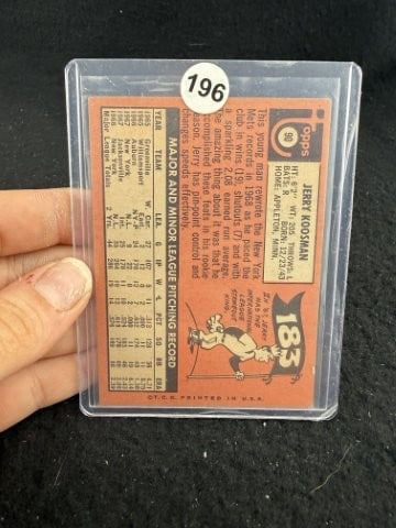 Jerry Koosman Hand Signed Authentic Autograph - 2