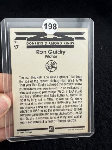Ron Guidry Hand Signed Authentic Autograph - 2