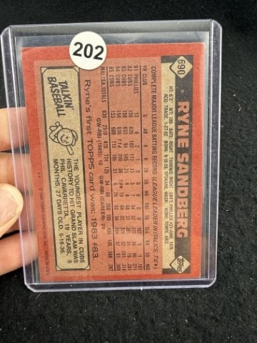 Ryne Sandberg Hand Signed Authentic Autograph - 2
