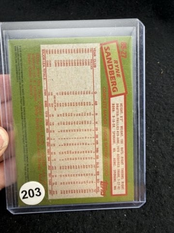 Ryne Sandberg Hand Signed Authentic Autograph - 2