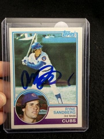 Ryne Sandberg Hand Signed Authentic Autograph: KEY WORDS: INDIAN ARTIFACT ARTIFACTS ARROWHEAD ARROWHEADS NATIVE AMERICAN MISSISSIPPIAN QUAPAW CADDO POTTERY COINS MORGAN DOLLAR PEACE DOLLAR SILVER COINS. All coins have been Sigma tested for