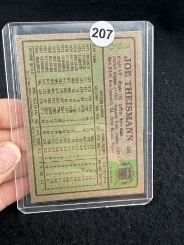 Joe Theisman Hand Signed Authentic Autograph - 2