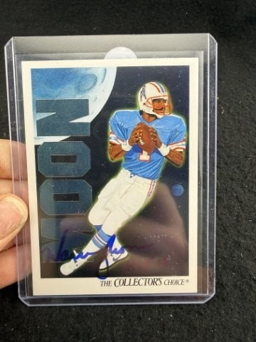 Warren Moon Hand Signed Authentic Autograph Football Card: KEY WORDS: INDIAN ARTIFACT ARTIFACTS ARROWHEAD ARROWHEADS NATIVE AMERICAN MISSISSIPPIAN QUAPAW CADDO POTTERY COINS MORGAN DOLLAR PEACE DOLLAR SILVER COINS. All coins have been Sigma tested for