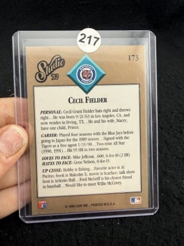 Cecil Fielder Hand Signed Authentic Autograph - 2