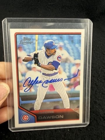 Andre Dawson Hand Signed Authentic Autograph: KEY WORDS: INDIAN ARTIFACT ARTIFACTS ARROWHEAD ARROWHEADS NATIVE AMERICAN MISSISSIPPIAN QUAPAW CADDO POTTERY COINS MORGAN DOLLAR PEACE DOLLAR SILVER COINS. All coins have been Sigma tested for