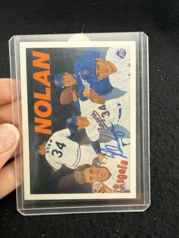 Nolan Ryan Hand Signed Authentic Autograph: KEY WORDS: INDIAN ARTIFACT ARTIFACTS ARROWHEAD ARROWHEADS NATIVE AMERICAN MISSISSIPPIAN QUAPAW CADDO POTTERY COINS MORGAN DOLLAR PEACE DOLLAR SILVER COINS. All coins have been Sigma tested for authent