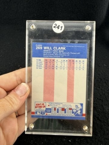 1987 Fleer Will Clark Baseball Card - 2