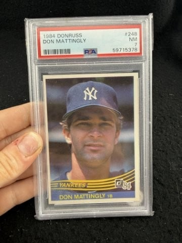 1984 Donruss Don Mattingly Baseball Card: KEY WORDS: INDIAN ARTIFACT ARTIFACTS ARROWHEAD ARROWHEADS NATIVE AMERICAN MISSISSIPPIAN QUAPAW CADDO POTTERY COINS MORGAN DOLLAR PEACE DOLLAR SILVER COINS. All coins have been Sigma tested for