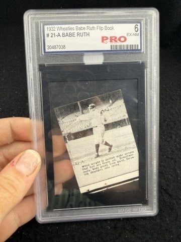 1932 Wheaties Babe Ruth Flip Book Baseball Card: KEY WORDS: INDIAN ARTIFACT ARTIFACTS ARROWHEAD ARROWHEADS NATIVE AMERICAN MISSISSIPPIAN QUAPAW CADDO POTTERY COINS MORGAN DOLLAR PEACE DOLLAR SILVER COINS. All coins have been Sigma tested for authent