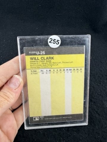 1986 Fleer Will Clark Baseball Card - 2