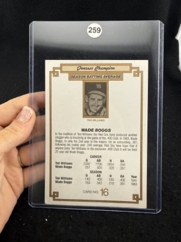 Wade Boggs Hand Signed Authentic Autograph - 2