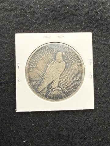 1923 Peace Silver Dollar Coin - 2