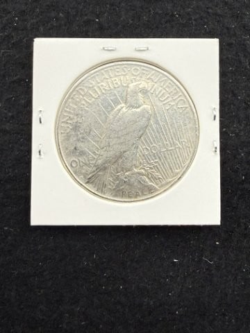 1923 D Peace Silver Dollar Coin - 2