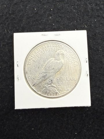 1922 Peace Silver Dollar Coin - 2