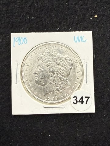 1900 UNC Morgan Silver Dollar Coin (1 of 2)