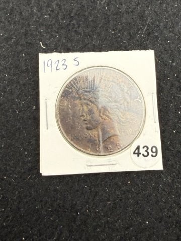 1923 S Peace Silver Dollar Coin: KEY WORDS: INDIAN ARTIFACT ARTIFACTS ARROWHEAD ARROWHEADS NATIVE AMERICAN MISSISSIPPIAN QUAPAW CADDO POTTERY COINS MORGAN DOLLAR PEACE DOLLAR SILVER COINS. All coins have been Sigma tested for authent