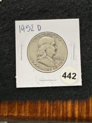 1952 D Franklin Half Dollar Silver Coin (1 of 2)