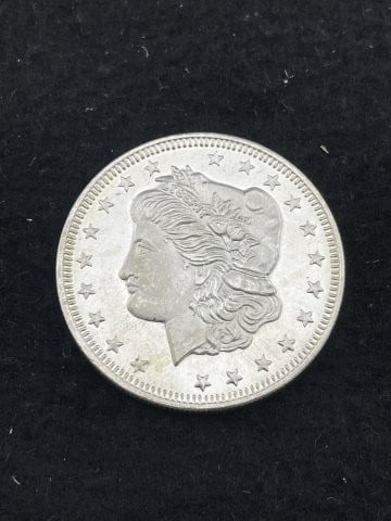1 Ounce .999 Fine Silver Round Coin: KEY WORDS: INDIAN ARTIFACT ARTIFACTS ARROWHEAD ARROWHEADS NATIVE AMERICAN MISSISSIPPIAN QUAPAW CADDO POTTERY COINS MORGAN DOLLAR PEACE DOLLAR SILVER COINS. All coins have been Sigma tested for authent