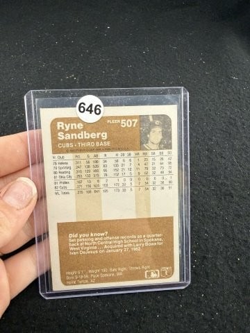 Ryne Sandberg Hand Signed Authentic Autograph - 2